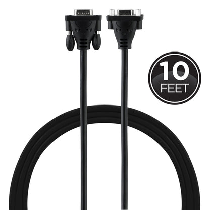 GE 10ft. Extension VGA SVGA Cable, Black