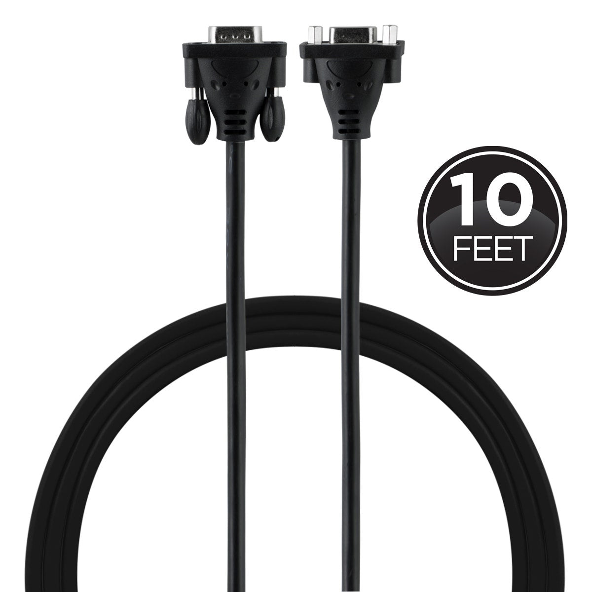 GE 10ft. Extension VGA SVGA Cable, Black