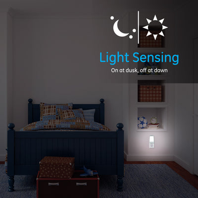 GE 4-in-1 Rechargeable Power Failure Light Sensing LED Night Light, White