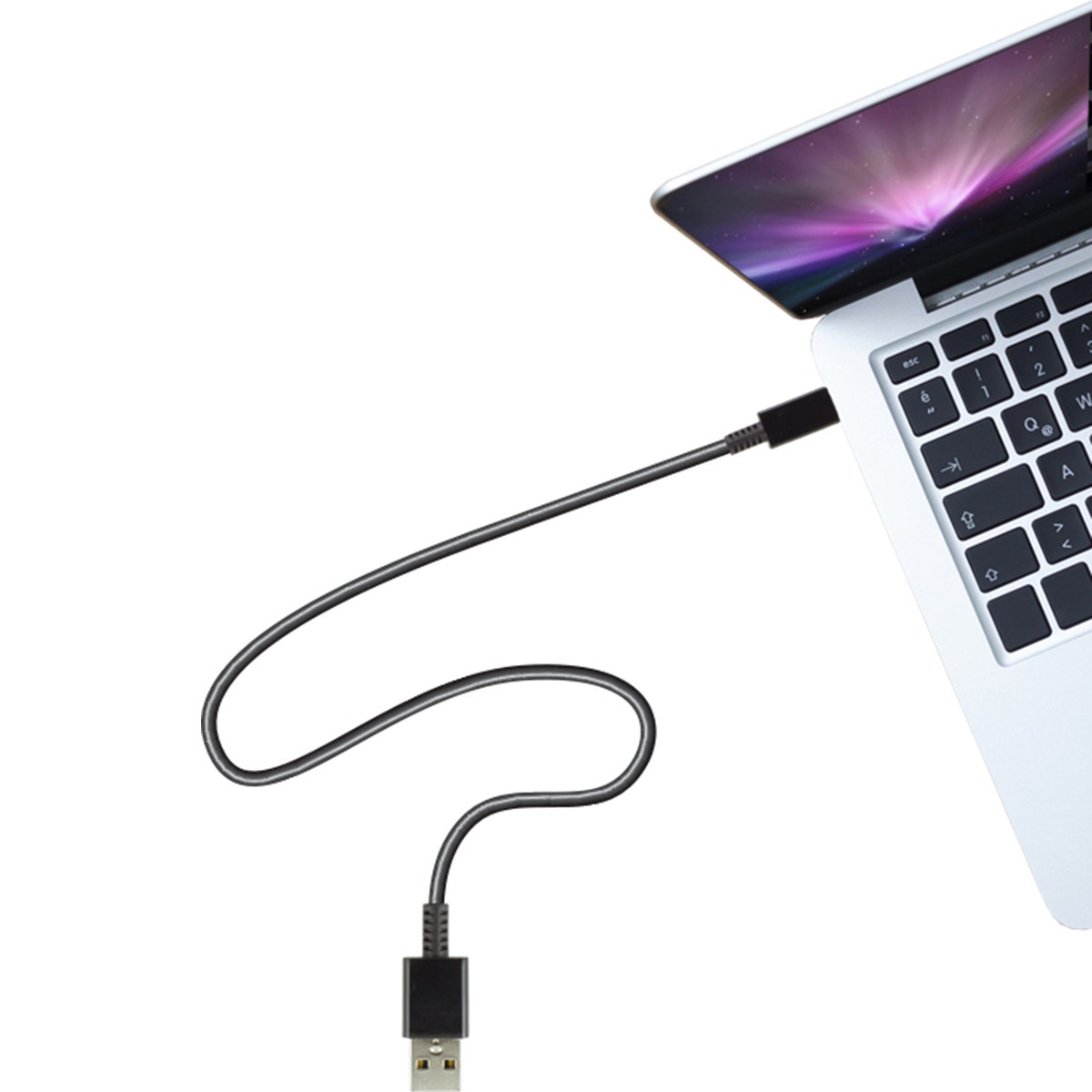 GE 6.5ft. USB-A to USB-C Charging Cable, Black