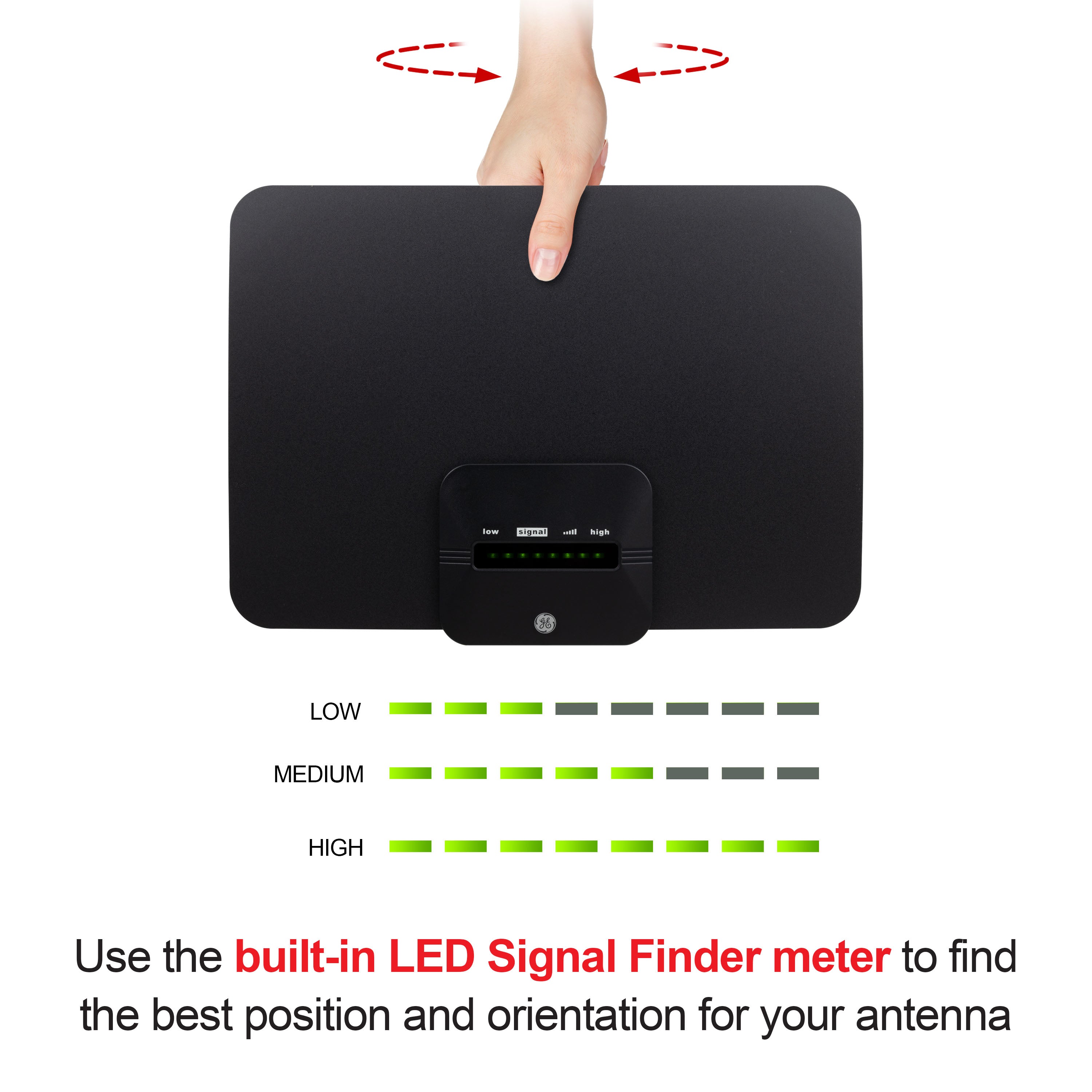 UltraPro™ Ultra Edge Amplified HD Antenna with Signal Finder