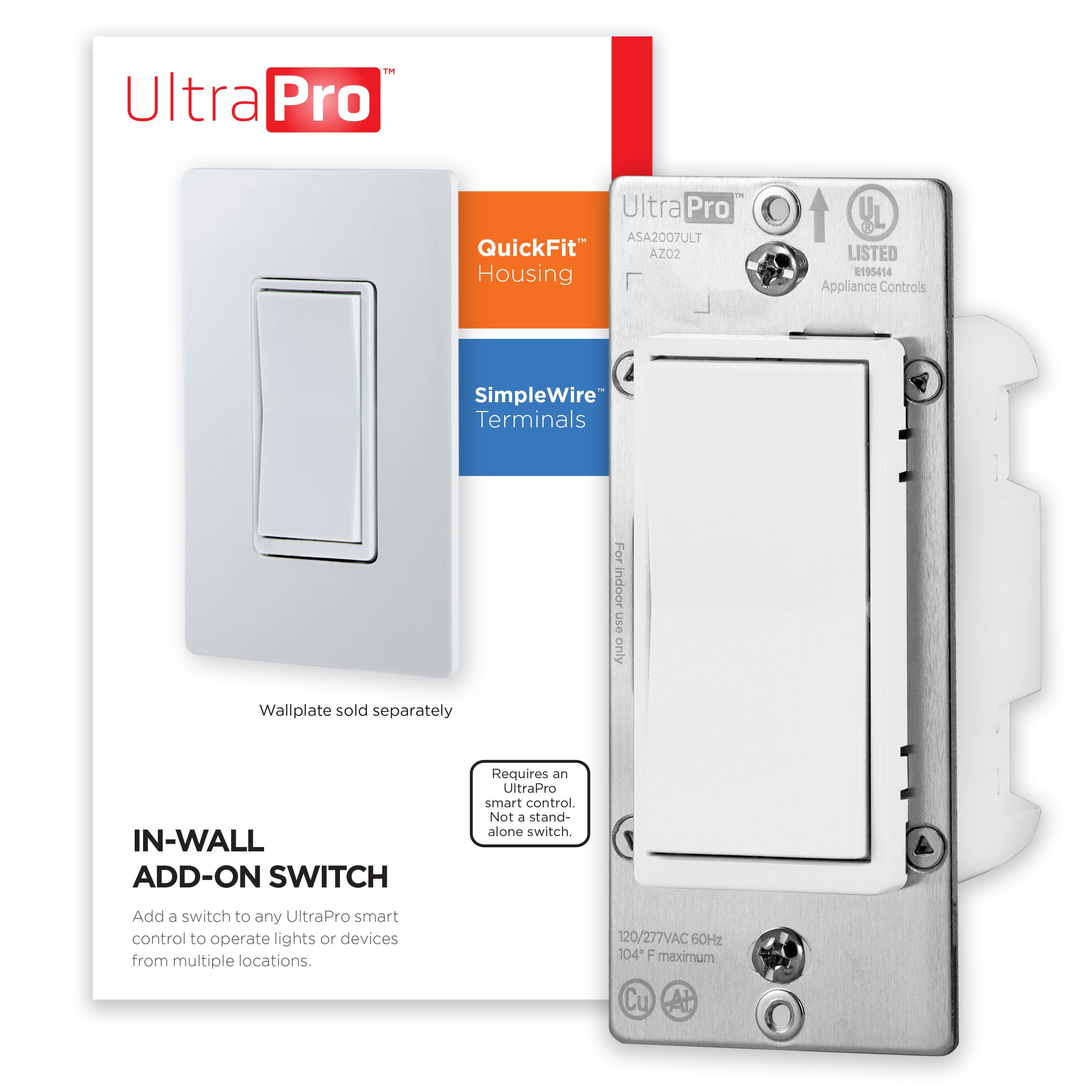 UltraPro Add-on Switch with QuickFit and SimpleWire