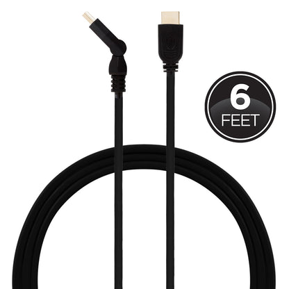 GE 6ft. HDMI Cable with Ethernet and Swivel Connector, Black