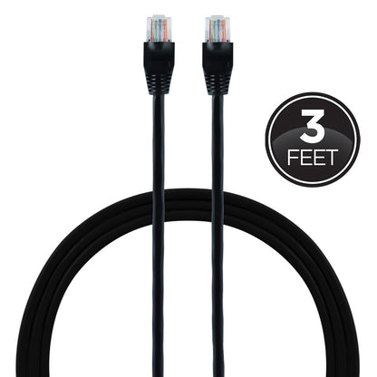 GE 3 ft. Cat 5e Ethernet Cable, Black