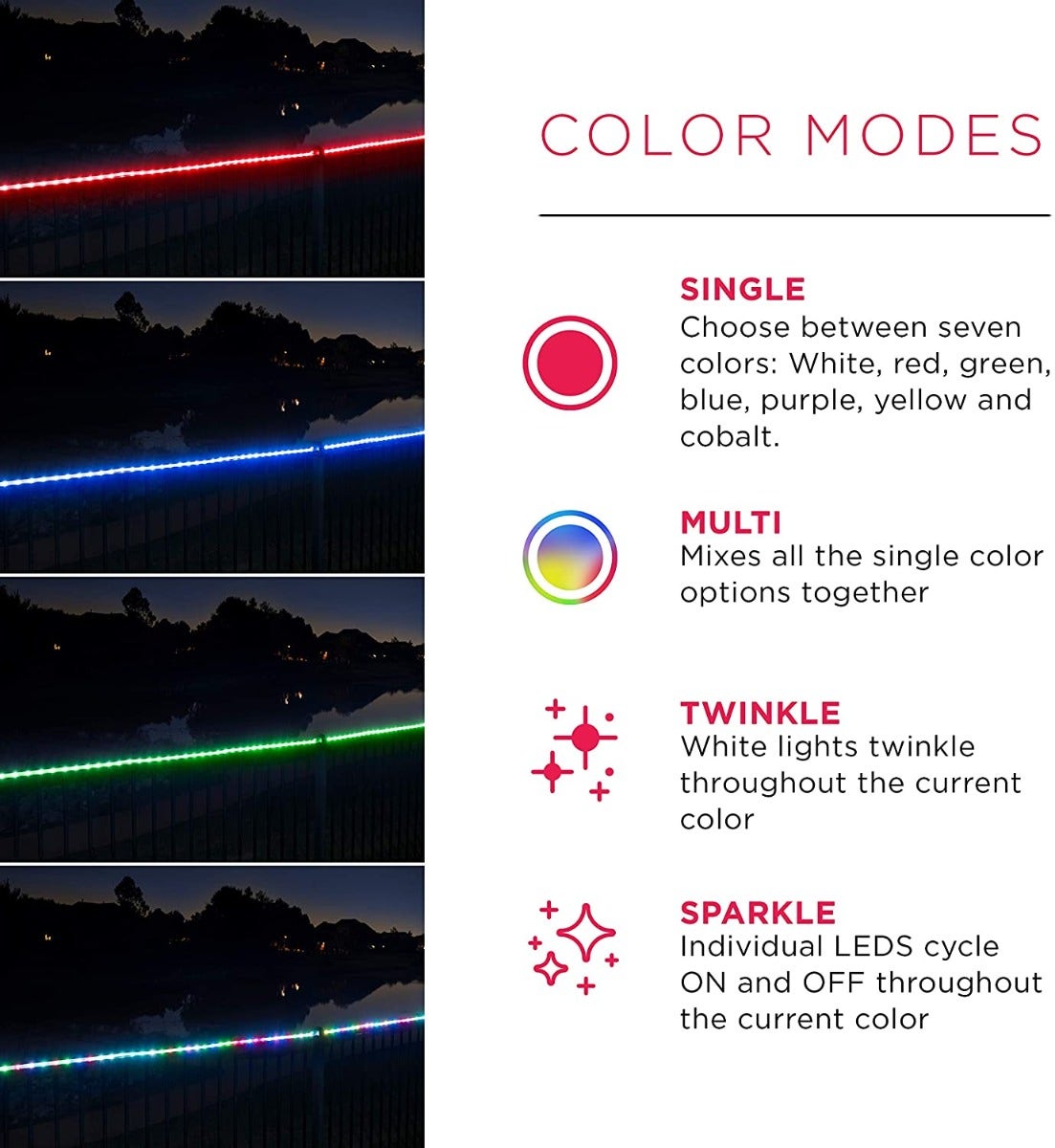 UltraPro Escape Indoor/Outdoor LED Rope Light, 16ft., Color Changing