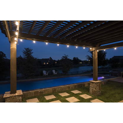 Lights by Night LED Bistro String Lights, 12 Bulbs, 24ft. Black Cord