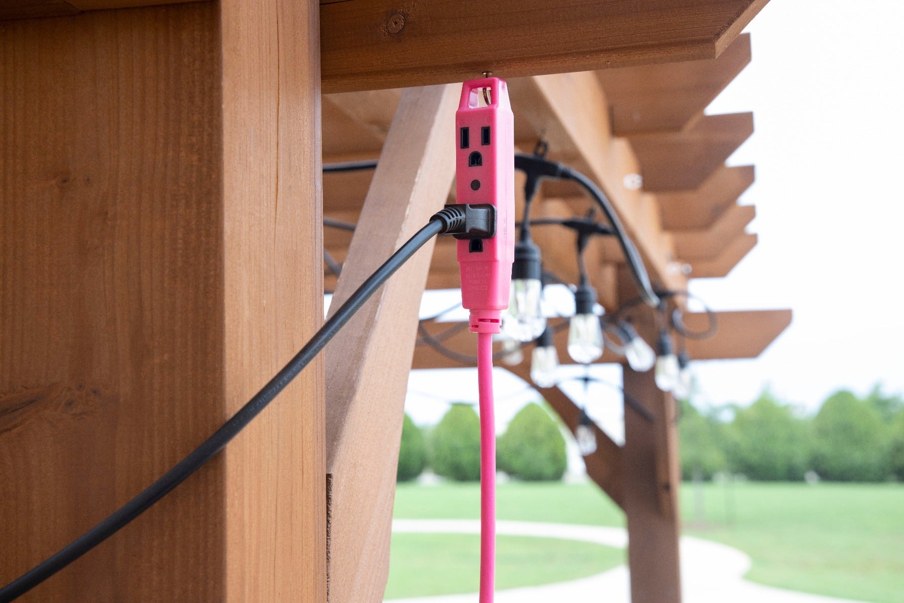UltraPro 3-Outlet 25ft. Heavy Duty Indoor/Outdoor Extension Cord, 2 Pack, Pink
