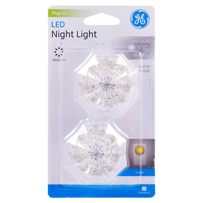 GE Jewel Always On LED Night Light, 2 Pack, White