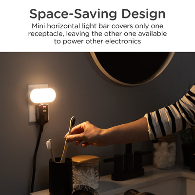 Lights by Night UltraBrite Light Sensing LED Dimmable Mini Night Light, 2 Pack
