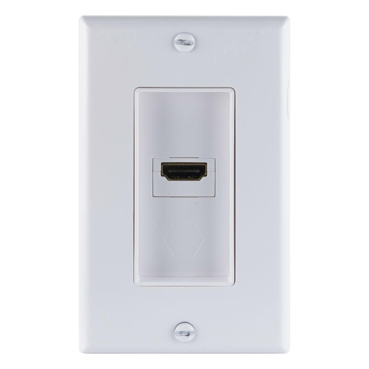 GE Single HDMI Wall Plate, White