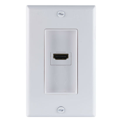 GE Single HDMI Wall Plate, White
