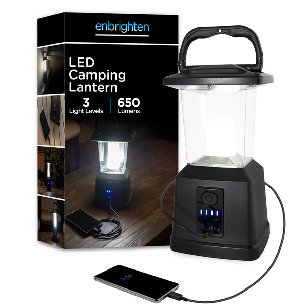 ENBRIGHTEN LEDランタン 800lm USB チャージポート付 ENBRIGHTEN LEDランタン 800lm USB チャージポート付 Amazon.com