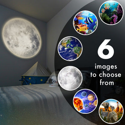 Projectables Outdoor Fun Light Sensing 6-Image LED Night Light, Blue