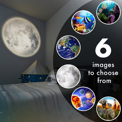 Projectables Outdoor Fun Light Sensing 6-Image LED Night Light, Blue
