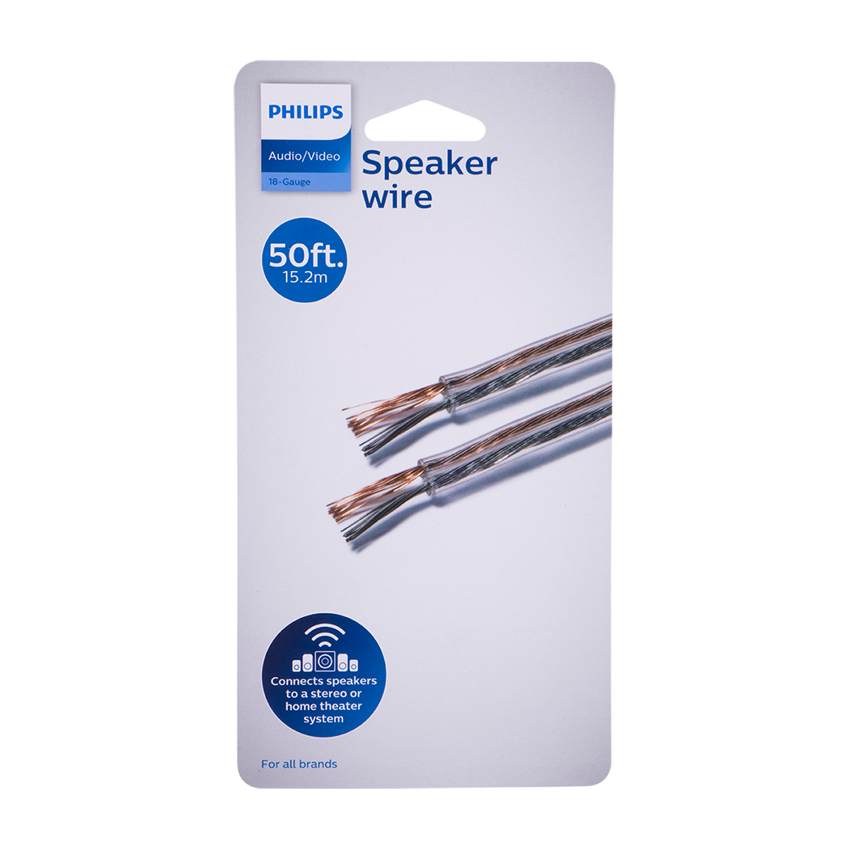 Philips 50 ft. Speaker Wire, Gold