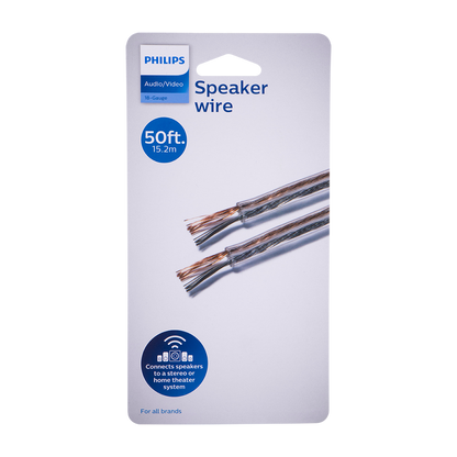 Philips 50 ft. Speaker Wire, Gold