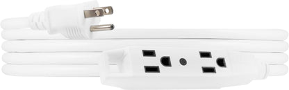 UltraPro 3-Outlet 9ft. Heavy Duty Indoor/Outdoor Extension Cord, White