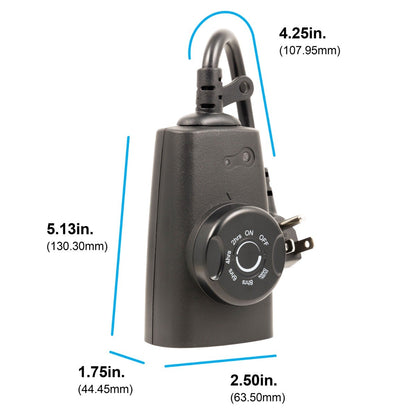 GE Outdoor 1-Outlet Photocell Timer, Black