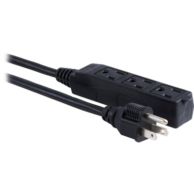 UltraPro 3-Outlet 25ft. Heavy Duty Outdoor Extension Cord, Black