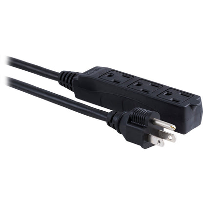 GE 3-Outlet 25ft. Heavy Duty Outdoor Extension Cord, Black