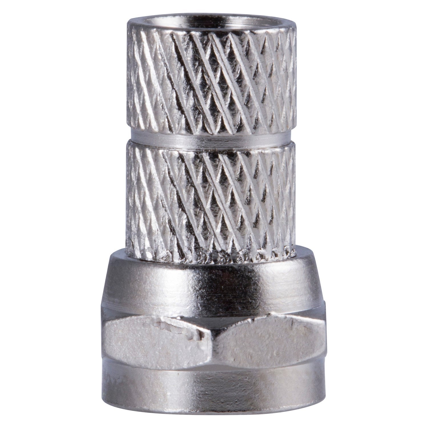 GE RG59 Twist-On F Connectors, Silver, 2 Pack