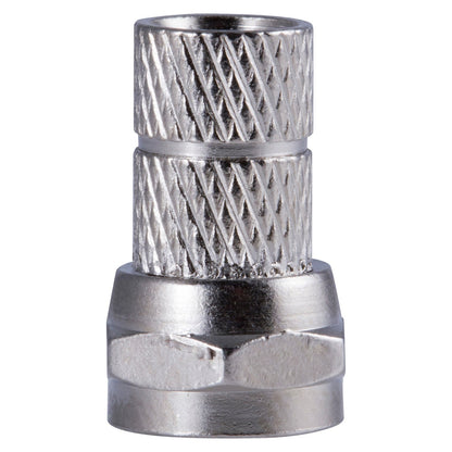 GE RG59 Twist-On F Connectors, Silver, 2 Pack