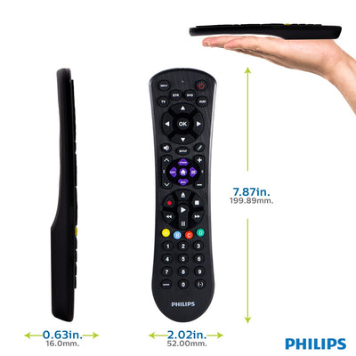 Philips 4-Device Universal Remote, Black