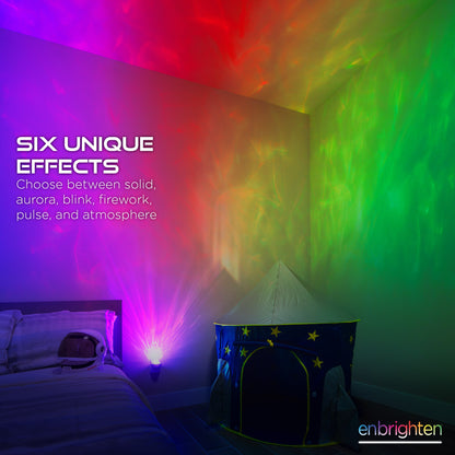 Enbrighten Galaxy Wave Plug-In Projector LED Night Light, White