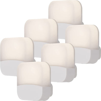 Lights by Night Mini Light Sensing LED Night Light, 6 Pack, White