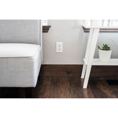 Power Gear Duplex Outlet Oversized Wall Plate, White