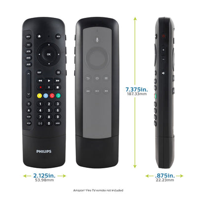 Philips 4-Device Universal Companion Remote for Fire TV, Black