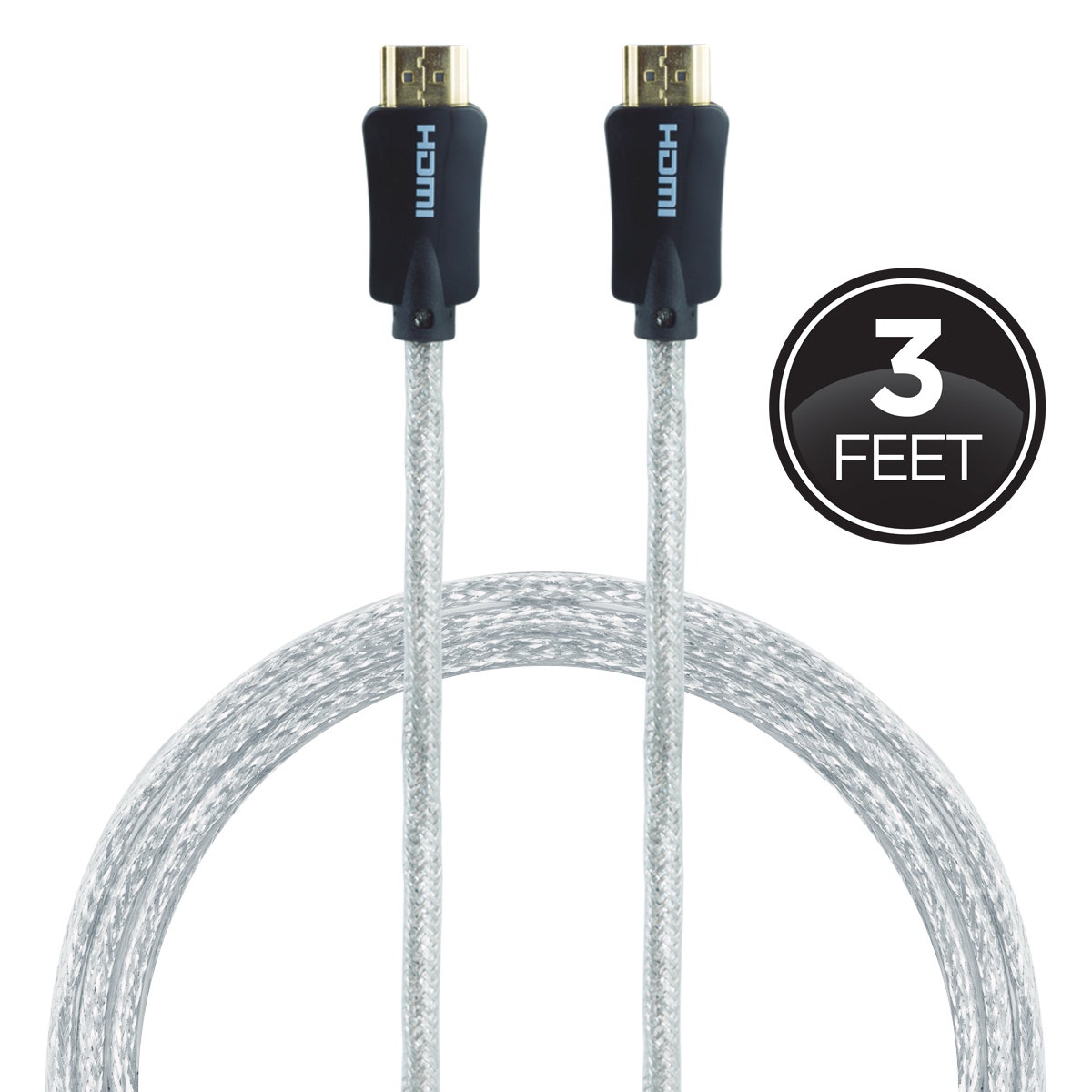 GE Pro Premium 3ft. 4K HDMI Cable with Ethernet, Black