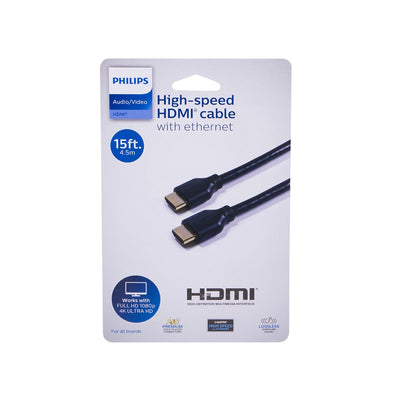 Philips 15 ft. HDMI Cable with Ethernet, Black