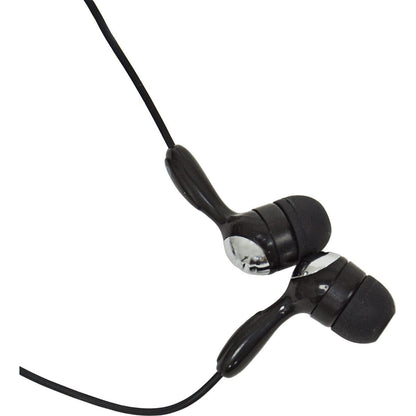 Power Gear In-Ear Earbuds with Replacement Silicone Earbud Tips, Black