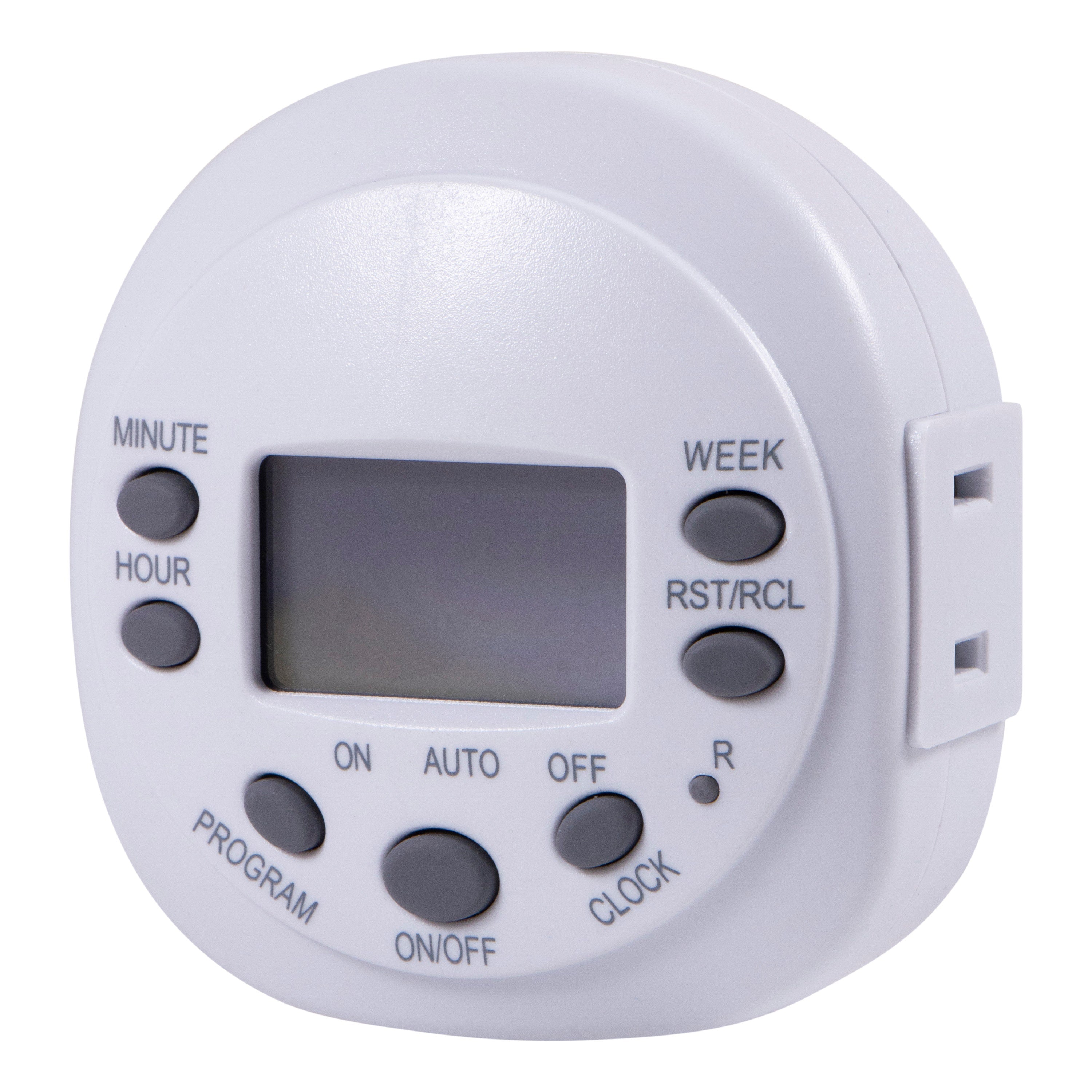 GE Indoor 1-Outlet 7-Day Programmable Digital Timer, White
