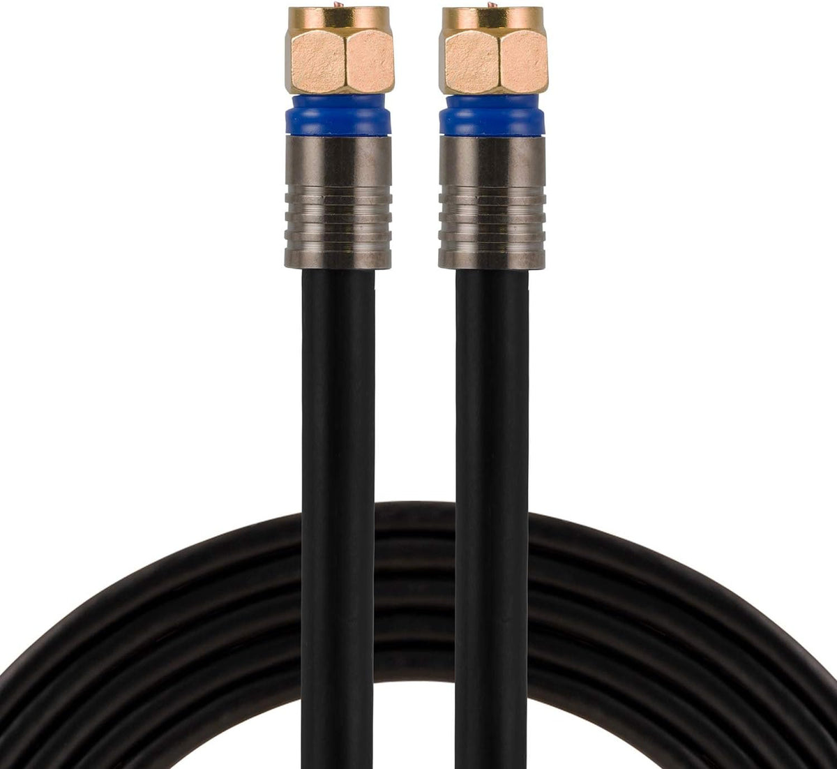 GE-branded RG6 Quad-Shield Coax Cable, 100ft., Black