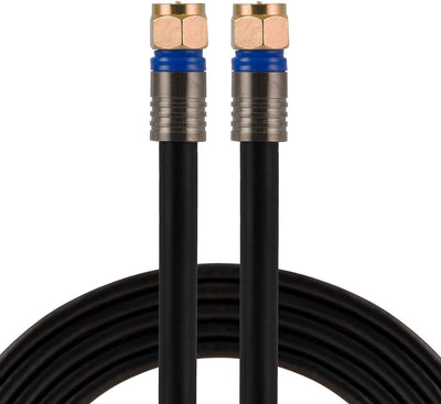 GE-branded RG6 Quad-Shield Coax Cable, 100ft., Black