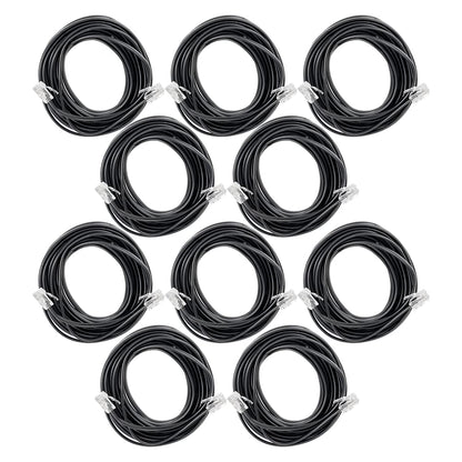 Power Gear Telephone Line Cord, 10 Pack