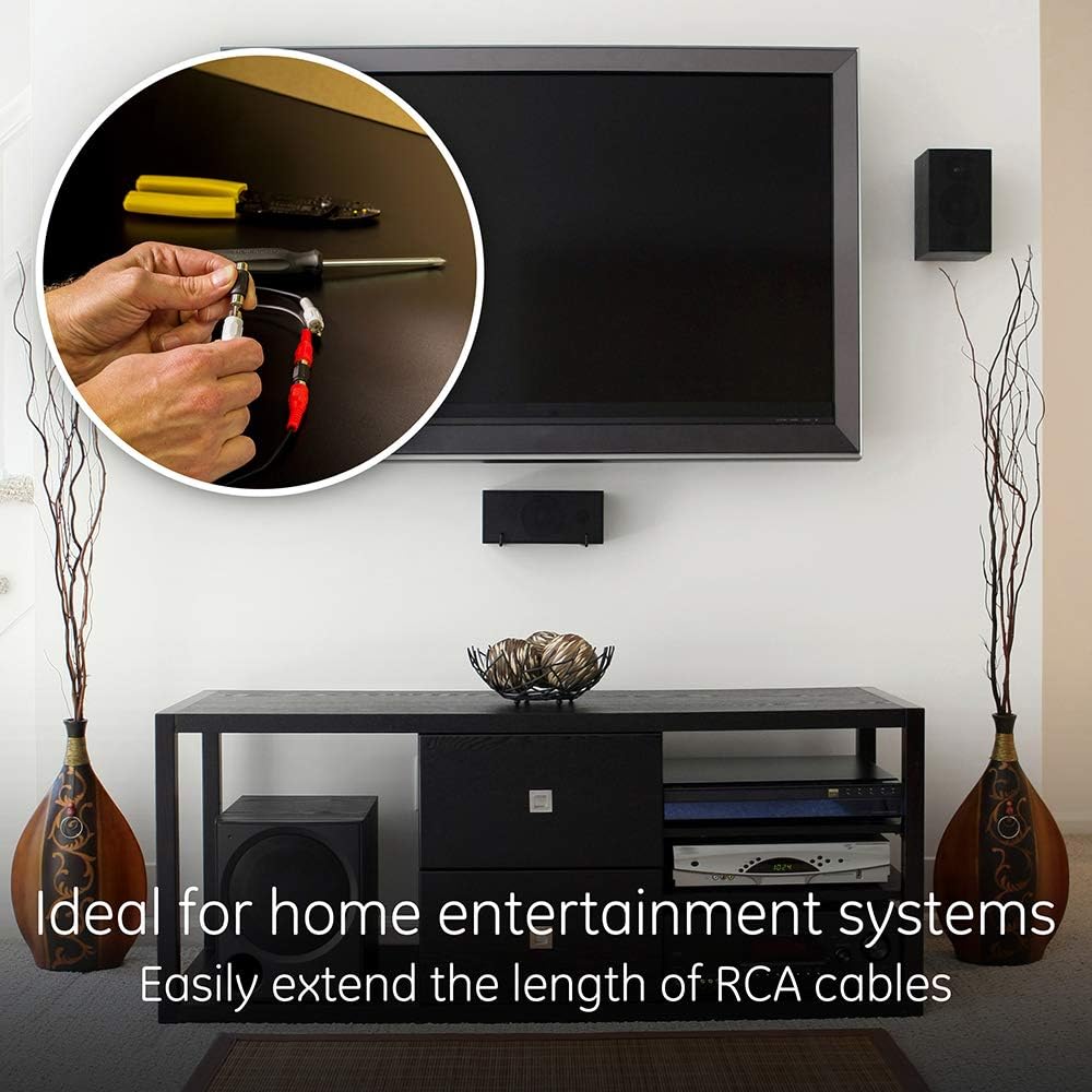 GE-branded RCA Extension Adapter, 100pk