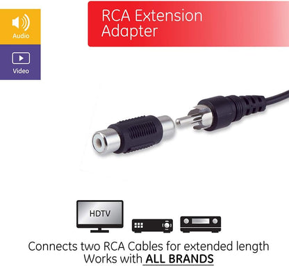 GE-branded RCA Extension Adapter, 100pk