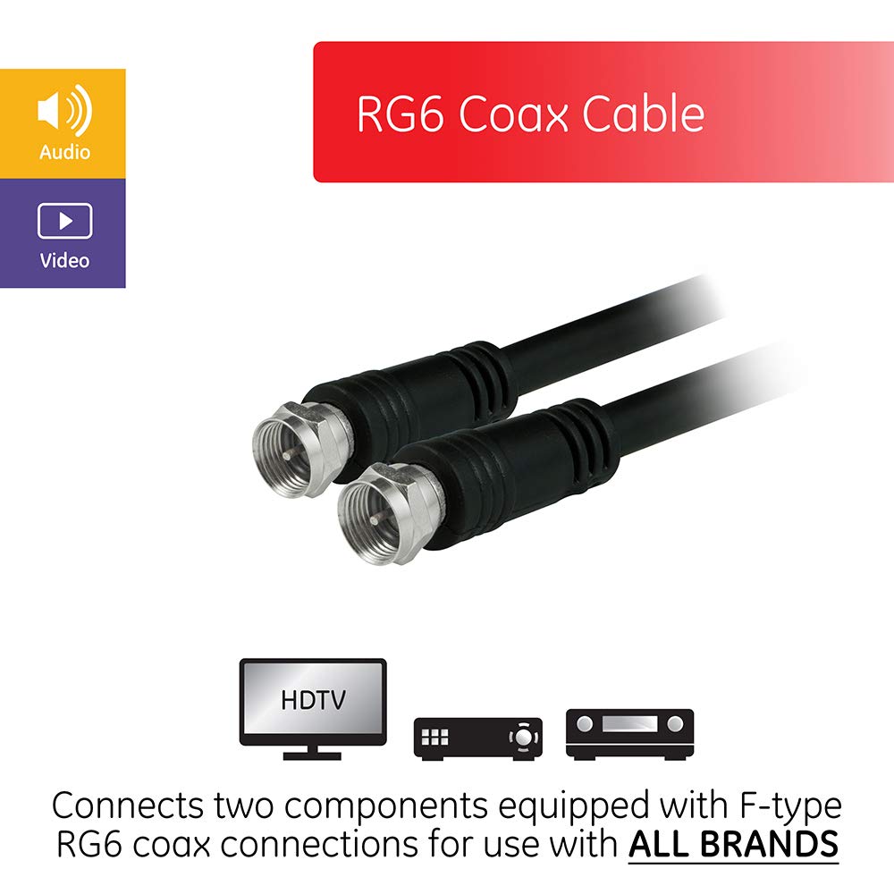 GE-branded RG6 15ft. Coax Cable