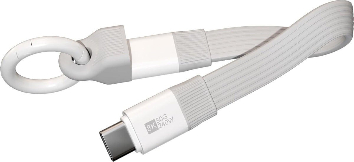 Philips USB-C Keychain Charging Cable, white