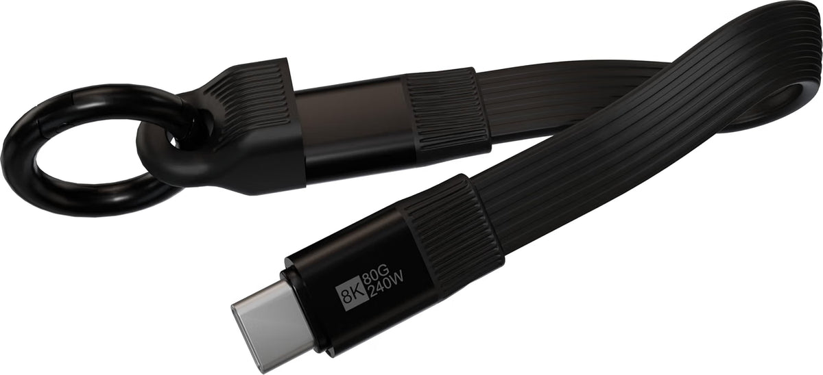 Philips USB-C Keychain Charging Cable, black