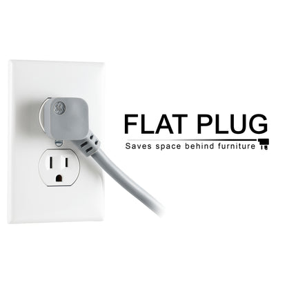 GE-branded 6-Outlet Surge Protector, Gray, 25ft. Cord