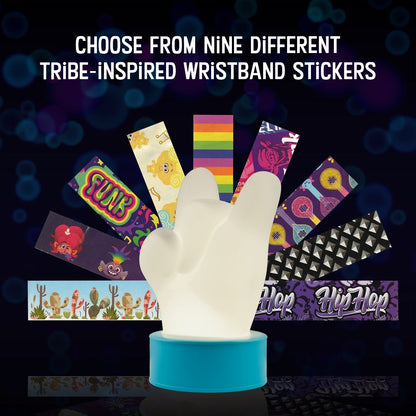Trolls World Tour Color Changing Squishy Rock Hand LED Night Light with Changeable Bracelets, Blue