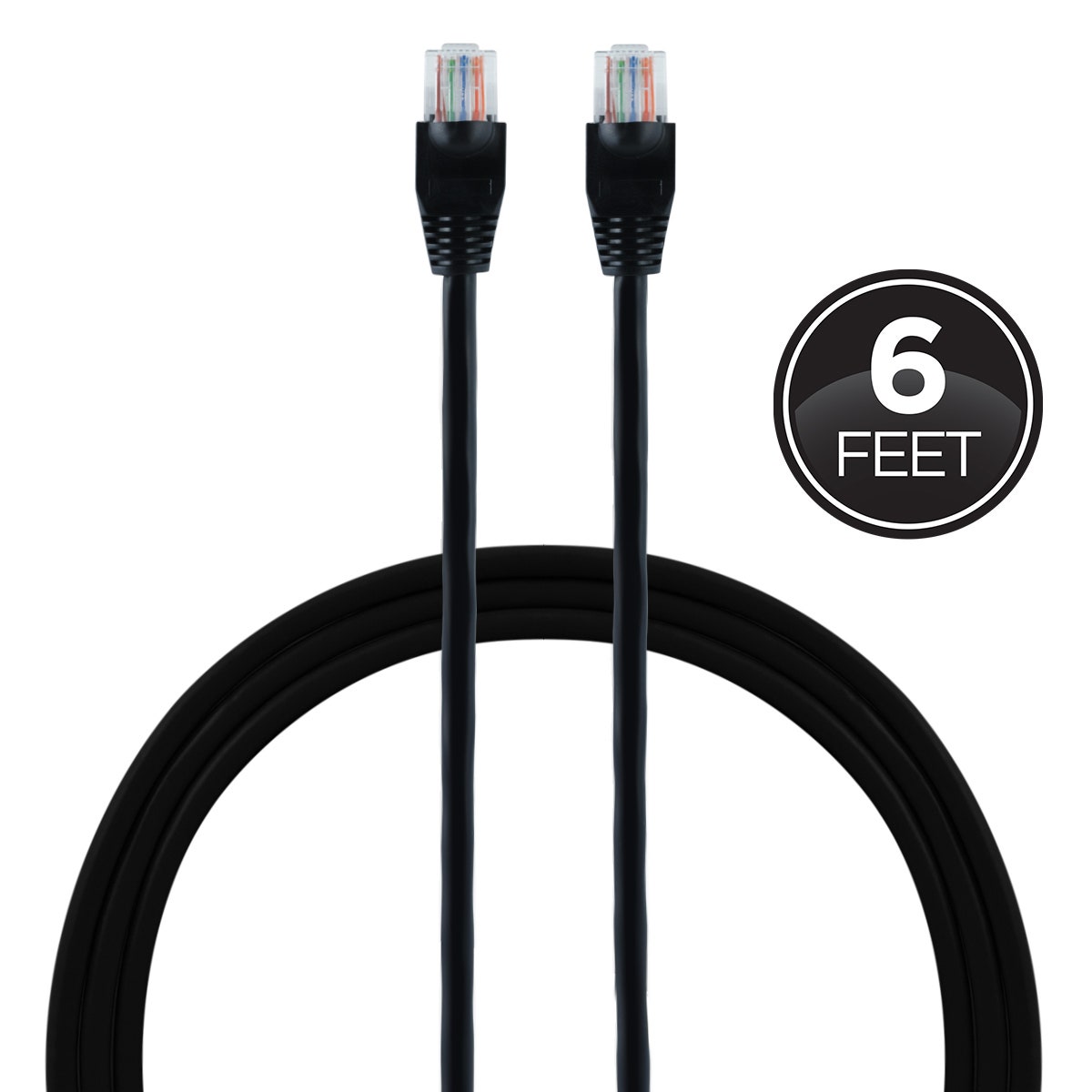 GE 6 ft. Cat 5e Ethernet Cable, Black
