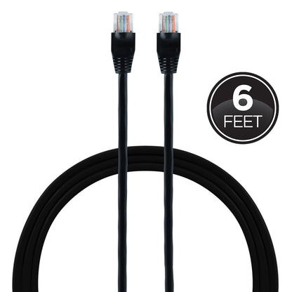 GE 6 ft. Cat 5e Ethernet Cable, Black