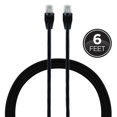 GE 6 ft. Cat 5e Ethernet Cable, Black