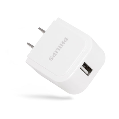 Philips 1-USB Wall Charger, White