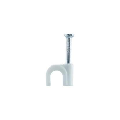 GE Nail-In Cable Clips, White, 20 Pack